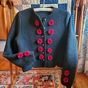 Embellished Vintage Carroll Reed Ski Shops wool jacket Size 10